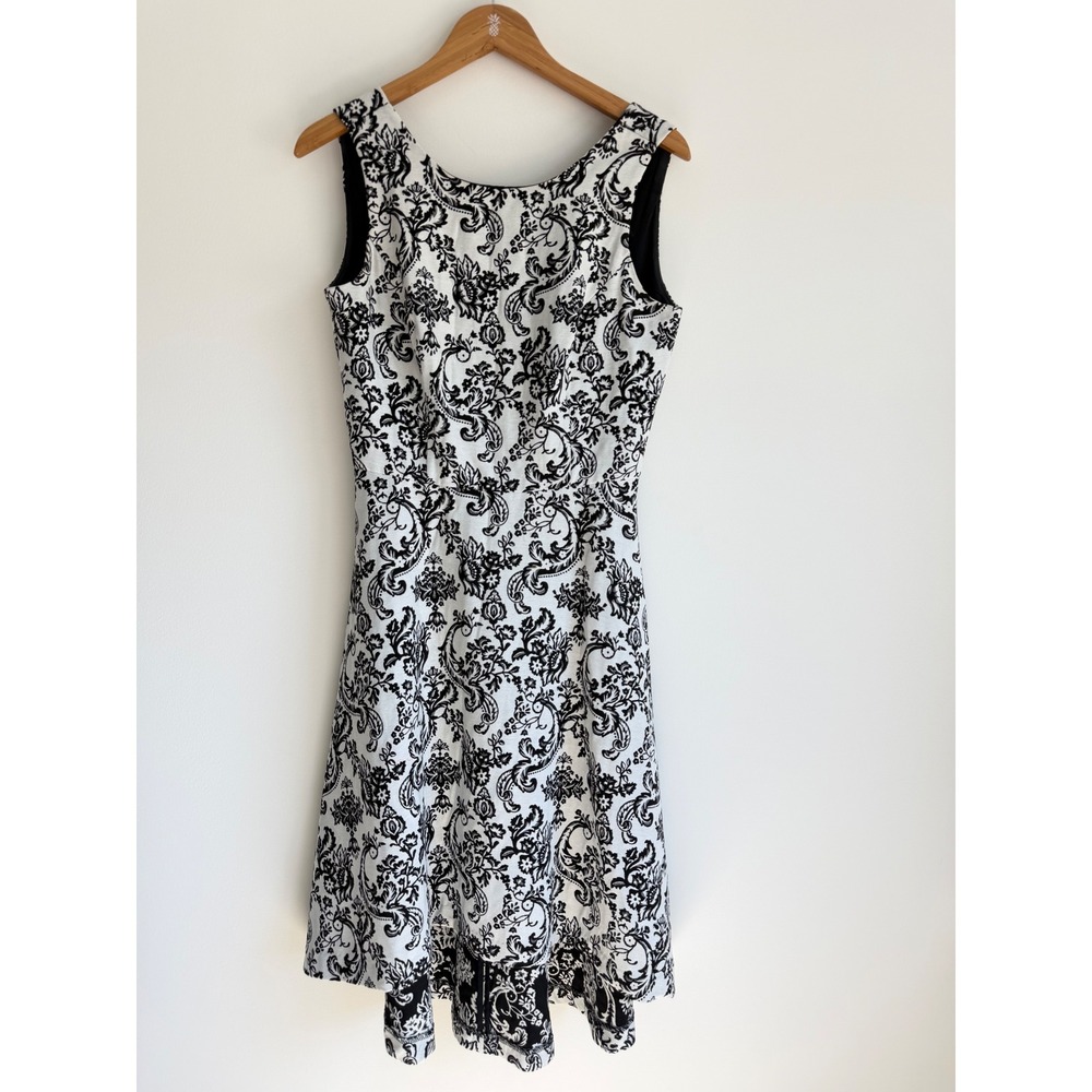 Dark Romantic Whimsigoth Baroque Floral Midi Dress High Low Size 4